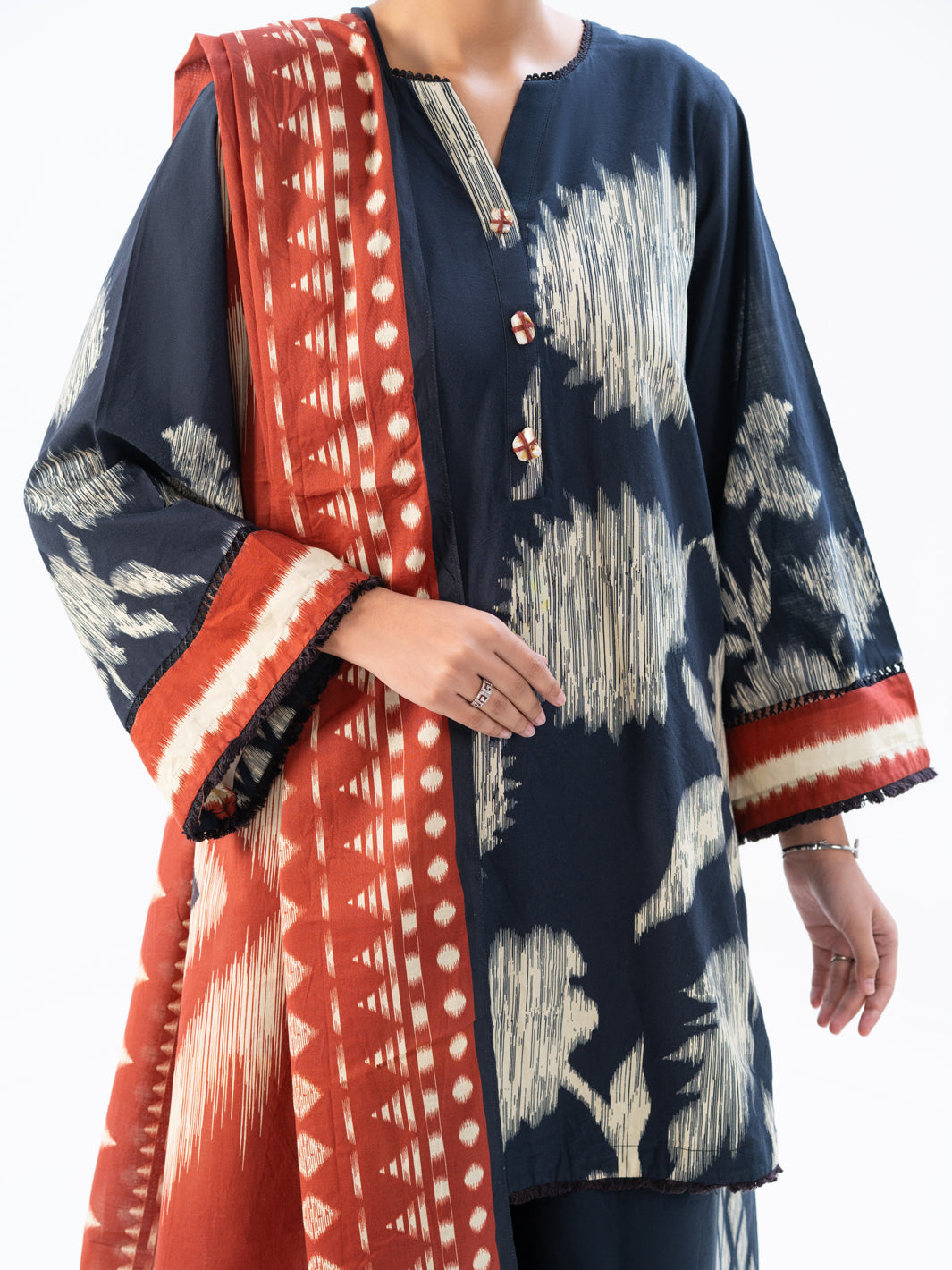 Black Cambric 3Pc Unstitched - AWP-3PS-792