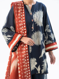 Black Cambric 3Pc Unstitched - AWP-3PS-792