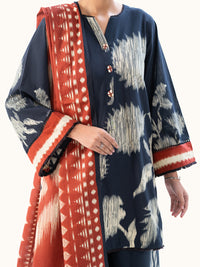 Black Cambric 3Pc Unstitched - AWP-3PS-792