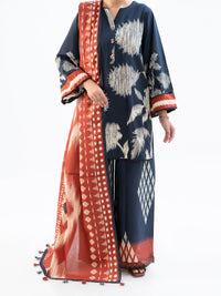 Black Cambric 3Pc Unstitched - AWP-3PS-792