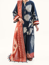 Black Cambric 3Pc Unstitched - AWP-3PS-792