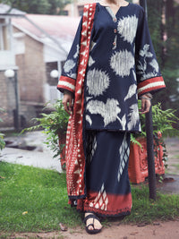 Black Cambric 3Pc Unstitched - AWP-3PS-792