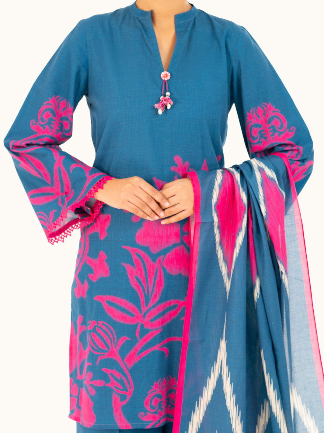 Blue Cambric 3Pc Unstitched - AWP-3PS-793