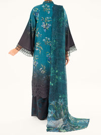 Teal Cambric 3Pc Unstitched - AWP-3PS-794