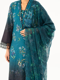 Teal Cambric 3Pc Unstitched - AWP-3PS-794