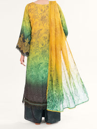 Green Poly-Lawn 3Pc Unstitched - AWP-3PS-796