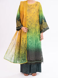 Green Poly-Lawn 3Pc Unstitched - AWP-3PS-796