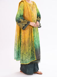 Green Poly-Lawn 3Pc Unstitched - AWP-3PS-796