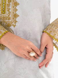 Pistachio Green Poly Jacquard 3Pc Unstitched - AWP-3PS-798