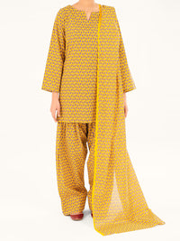 Mustard Lawn 3Pc Stitched - AWP-3PS-857