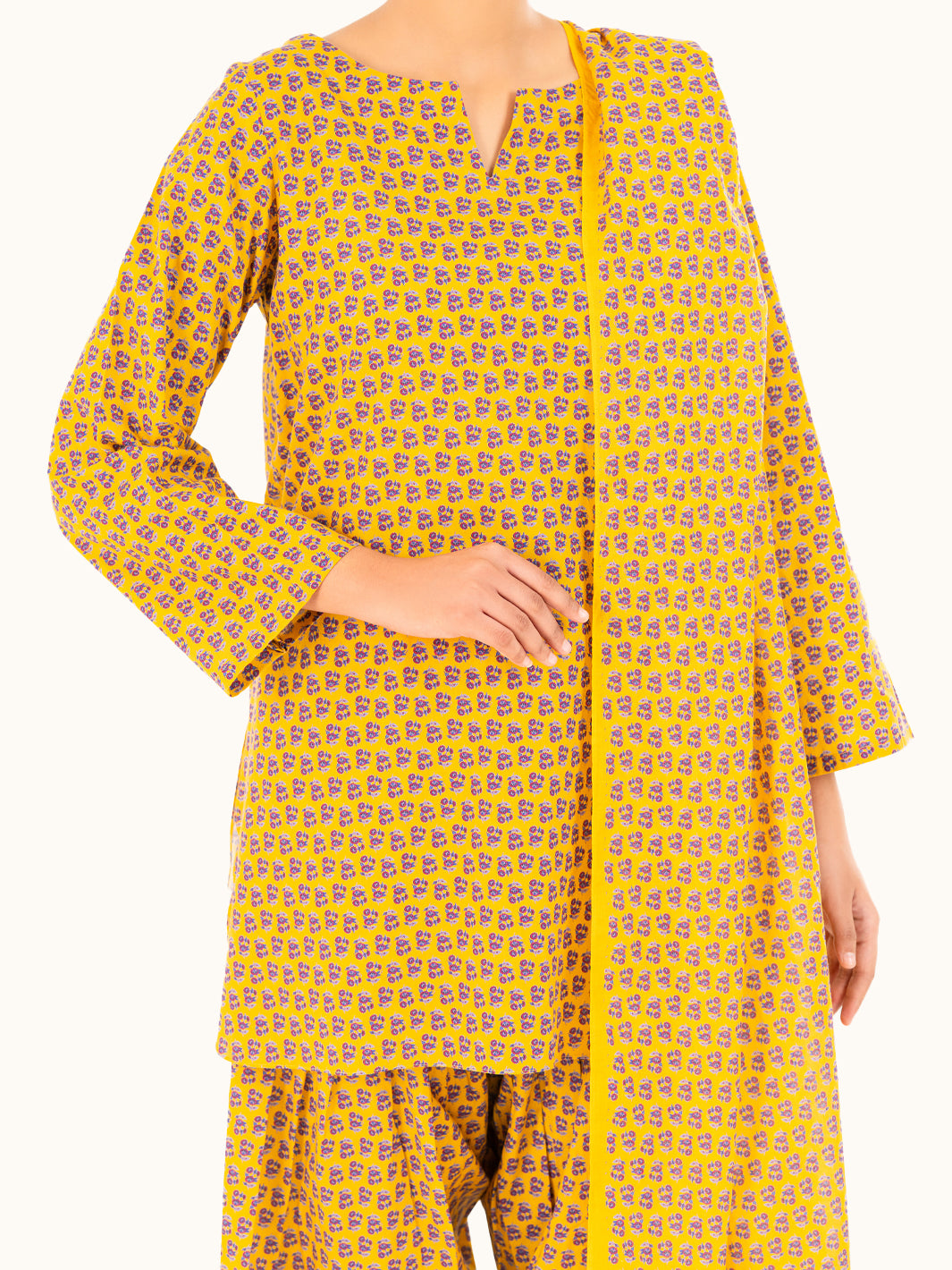 Mustard Lawn 3Pc Stitched - AWP-3PS-857