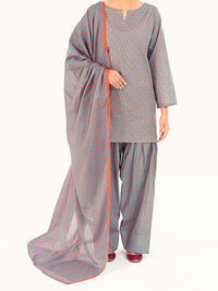 Fuchsia Lawn 3Pc Stitched - AWP-3PS-858