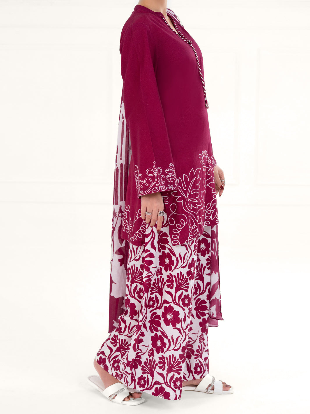 Maroon Lawn 3Pc Stitched - AWP-3PS-859