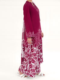 Maroon Lawn 3Pc Stitched - AWP-3PS-859