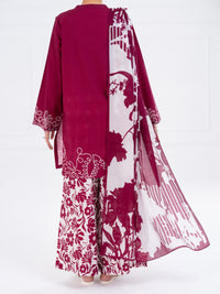 Maroon Lawn 3Pc Stitched - AWP-3PS-859