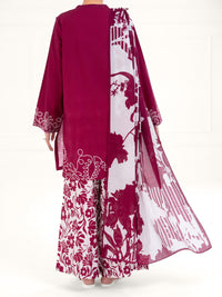 Maroon Lawn 3Pc Stitched - AWP-3PS-859