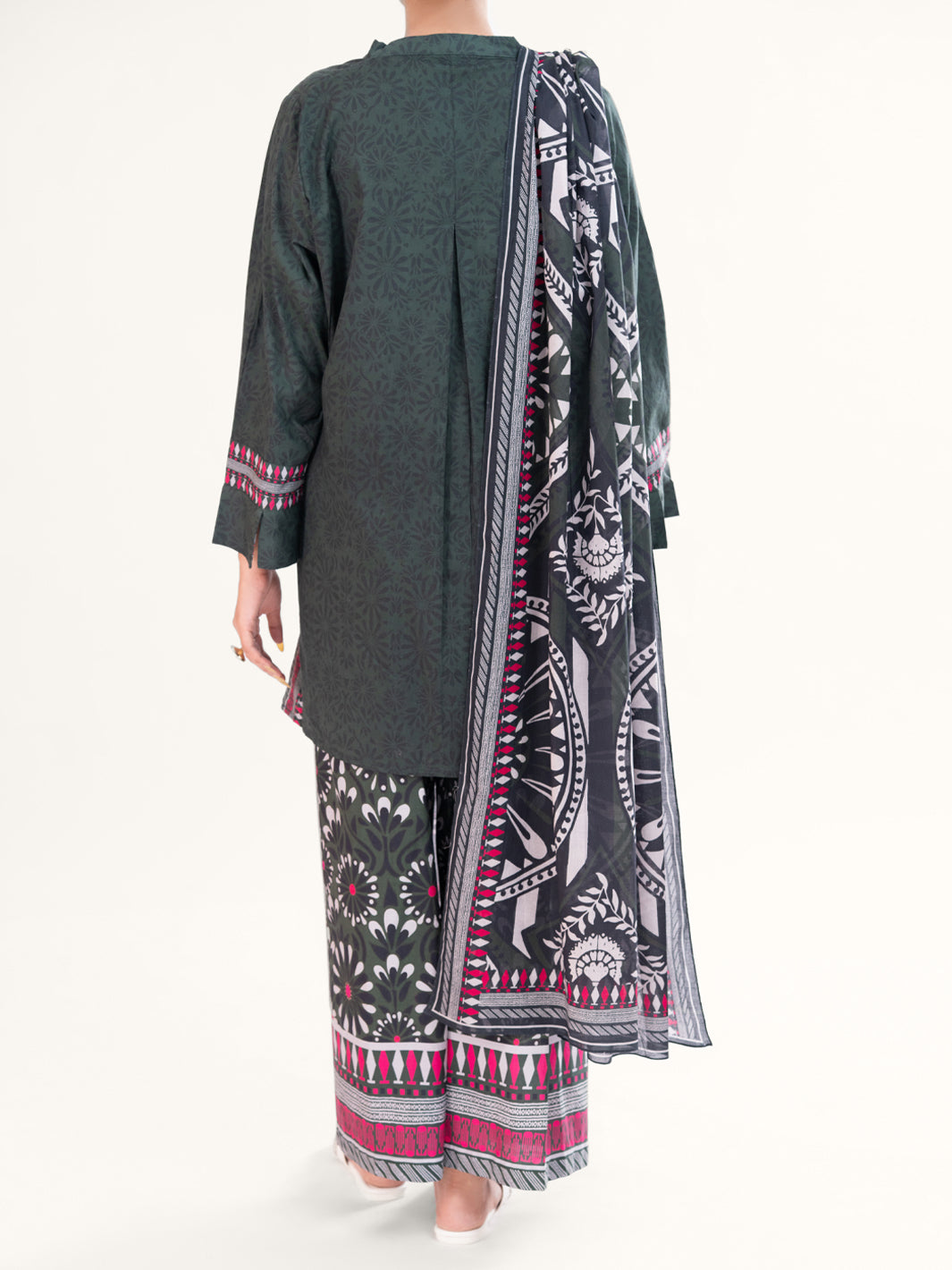 Charcoal Lawn 3Pc Stitched - AWP-3PS-860