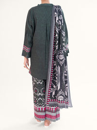 Charcoal Lawn 3Pc Stitched - AWP-3PS-860