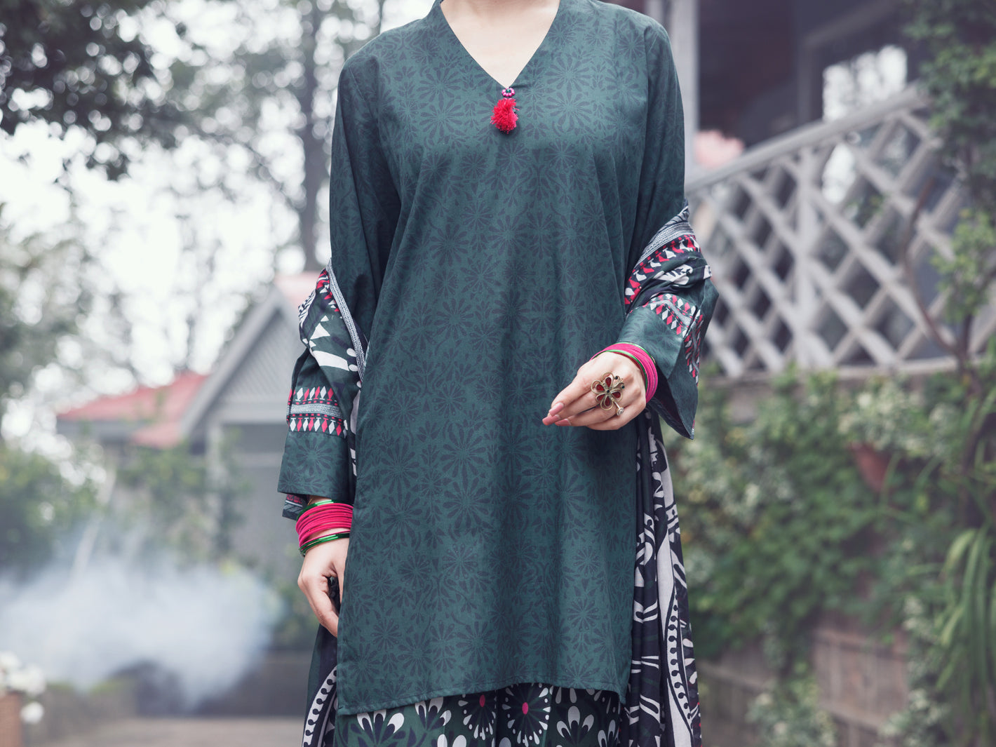 Charcoal Lawn 3Pc Stitched - AWP-3PS-860