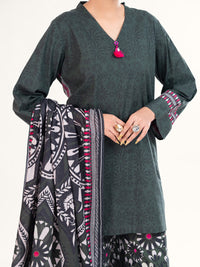 Charcoal Lawn 3Pc Stitched - AWP-3PS-860
