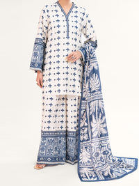 Off White Lawn 3Pc Stitched - AWP-3PS-861