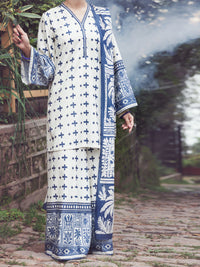 Off White Lawn 3Pc Stitched - AWP-3PS-861