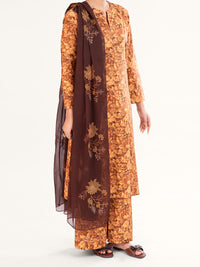 Brown Lawn 3Pc Stitched - AWP-3PS-862