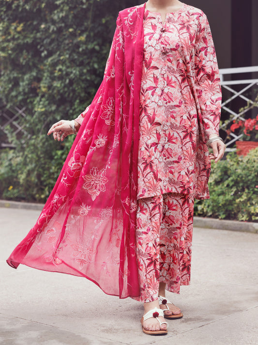 Pink Lawn 3Pc Stitched - AWP-3PS-864