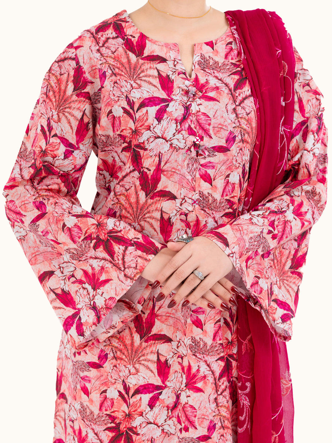 Pink Lawn 3Pc Stitched - AWP-3PS-864