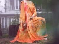 Yellow Swiss Jacquard 3Pc Stitched - AWP-3PS-865