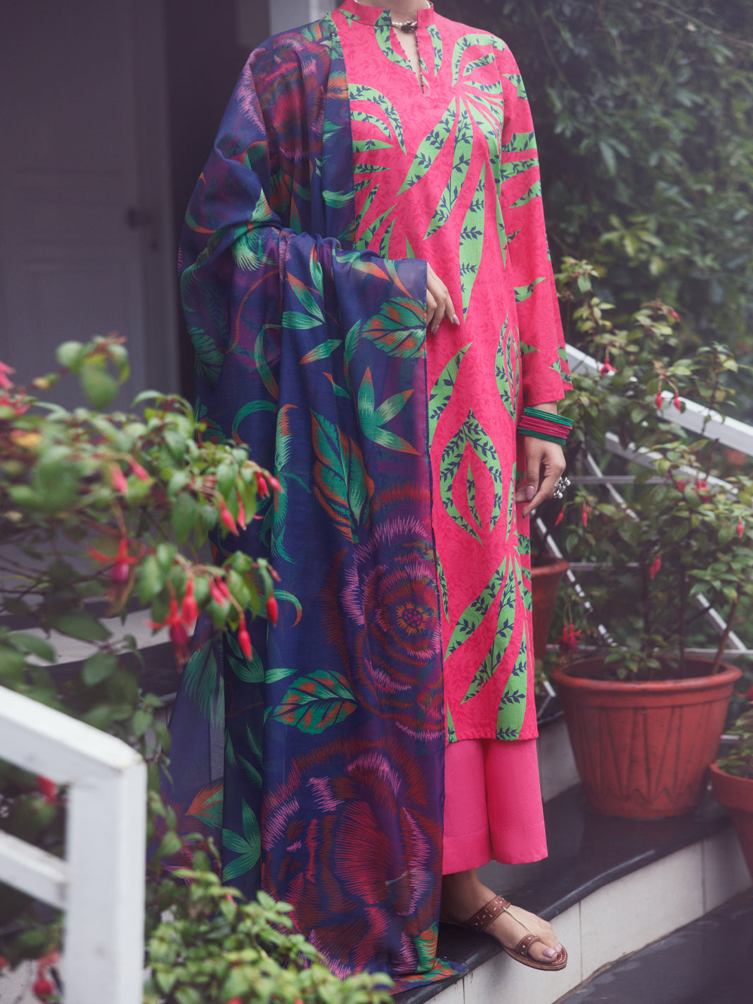 Pink Cambric 3Pc Unstitched - AWP-3PS-871