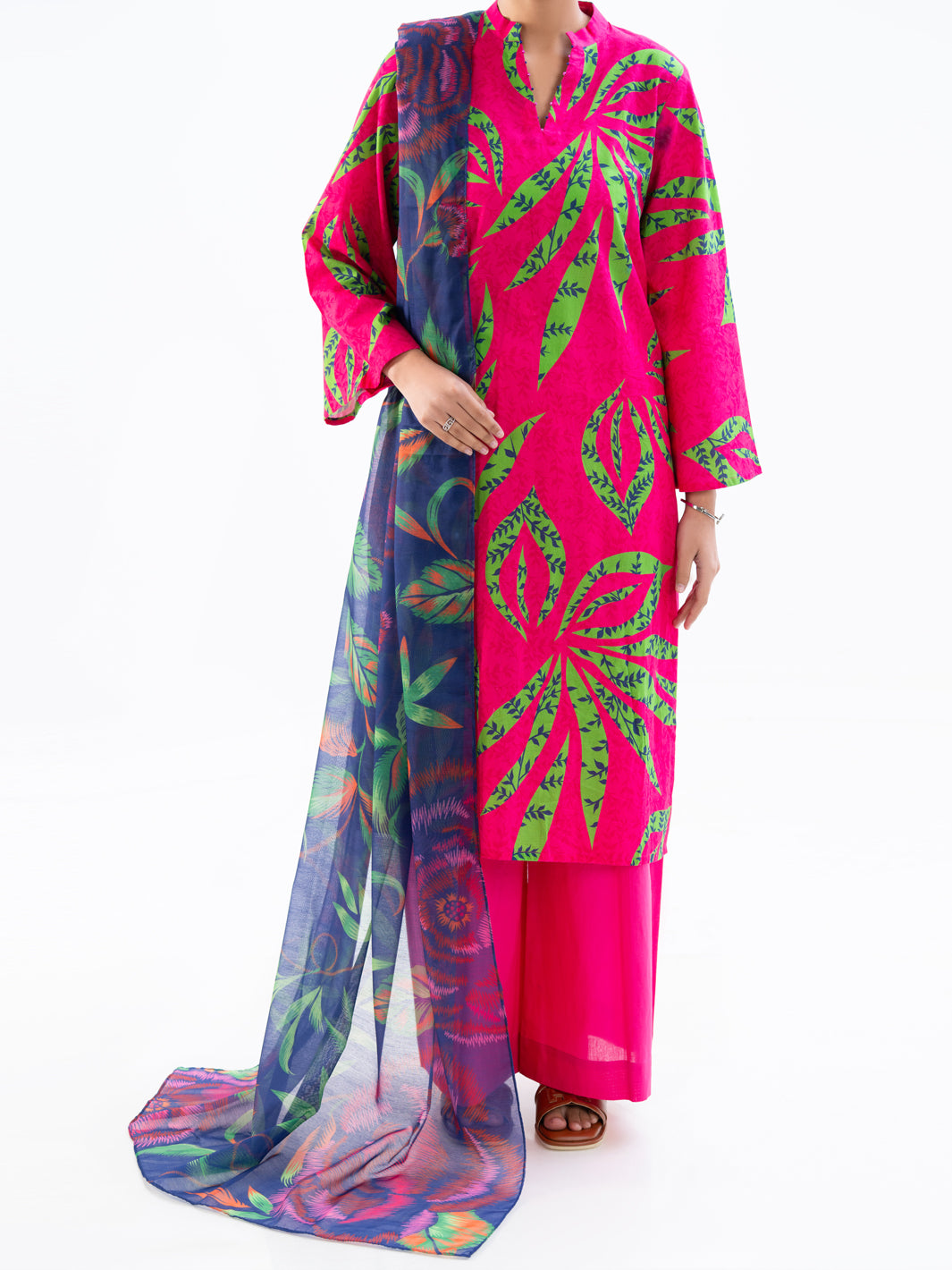 Pink Cambric 3Pc Unstitched - AWP-3PS-871