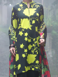 Black Cambric 3Pc Unstitched - AWP-3PS-872