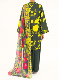 Black Cambric 3Pc Unstitched - AWP-3PS-872