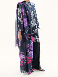 Black Cambric 3Pc Unstitched - AWP-3PS-873