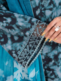 Teal Cambric 3Pc Unstitched - AWP-3PS-874