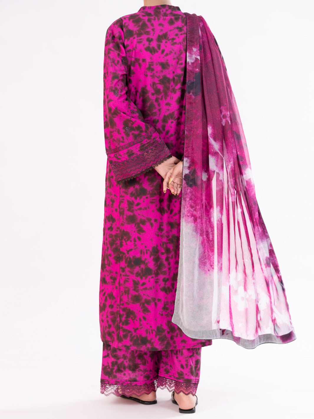 Fuchsia Cambric 3Pc Unstitched - AWP-3PS-875