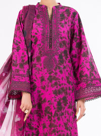 Fuchsia Cambric 3Pc Stitched - AWP-3PS-875