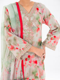 Light Green Cambric 3Pc Unstitched - AWP-3PS-876