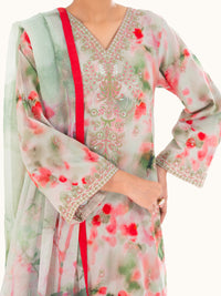 Light Green Cambric 3Pc Stitched - AWP-3PS-876