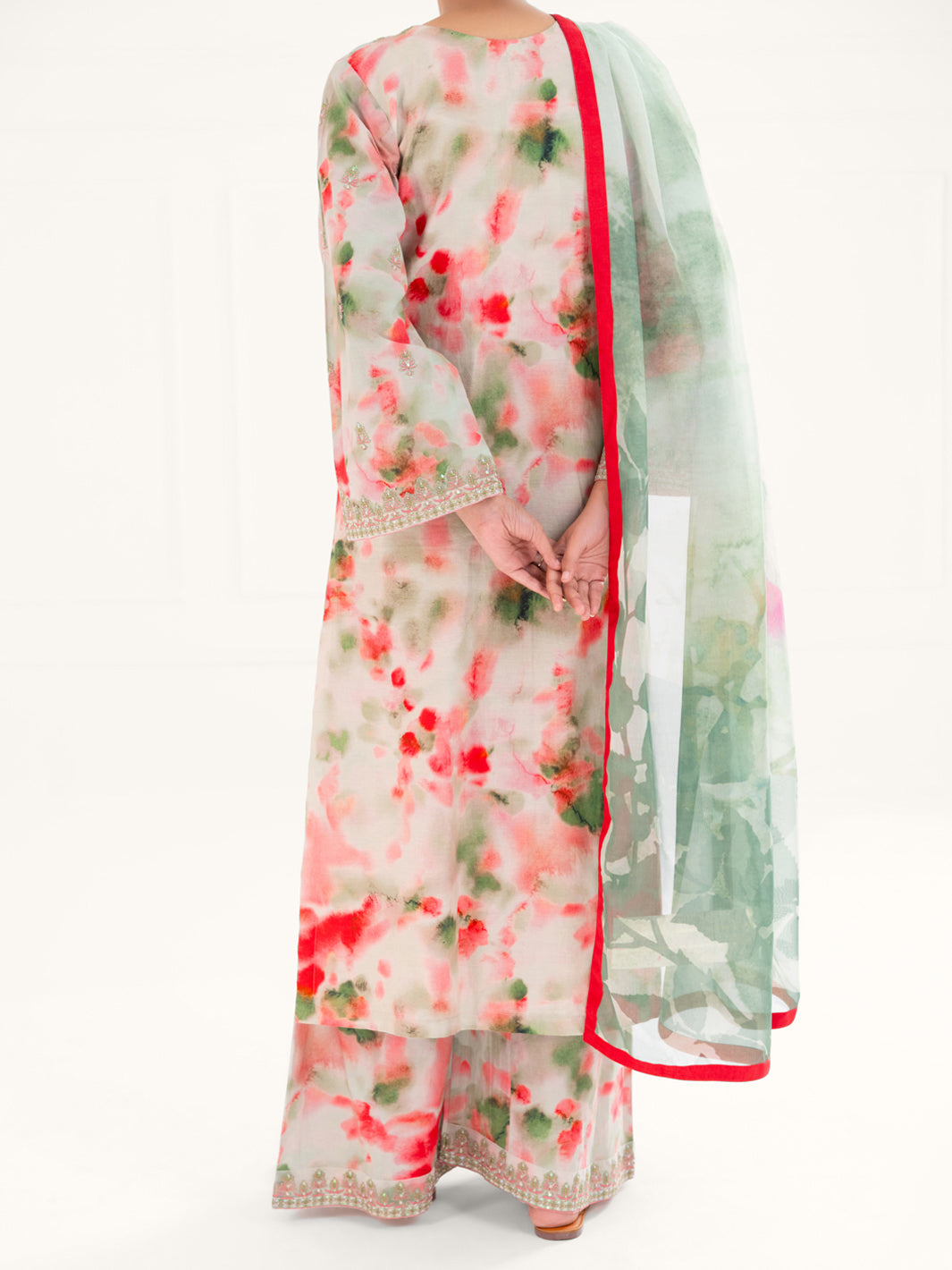 Light Green Cambric 3Pc Stitched - AWP-3PS-876