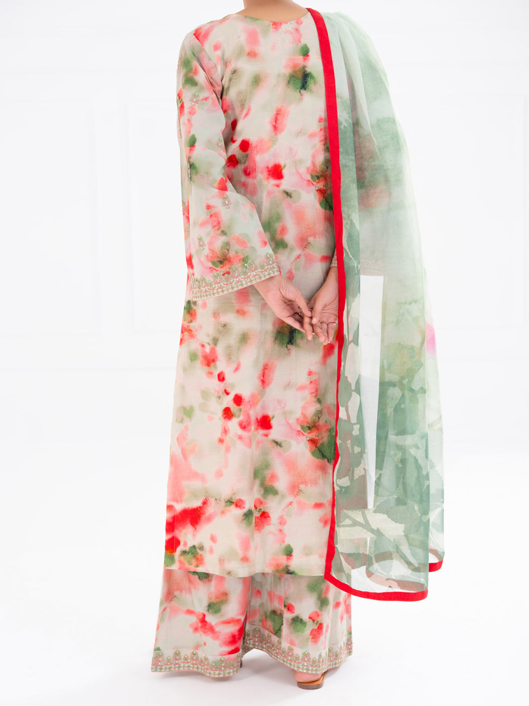 Light Green Cambric 3Pc Stitched - AWP-3PS-876