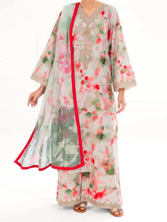 Light Green Cambric 3Pc Unstitched - AWP-3PS-876