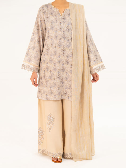 Beige Dobby 3Pc Stitched - AWP-3PS-877