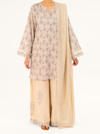 Beige Dobby 3Pc Stitched - AWP-3PS-877