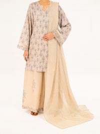 Beige Dobby 3Pc Stitched - AWP-3PS-877