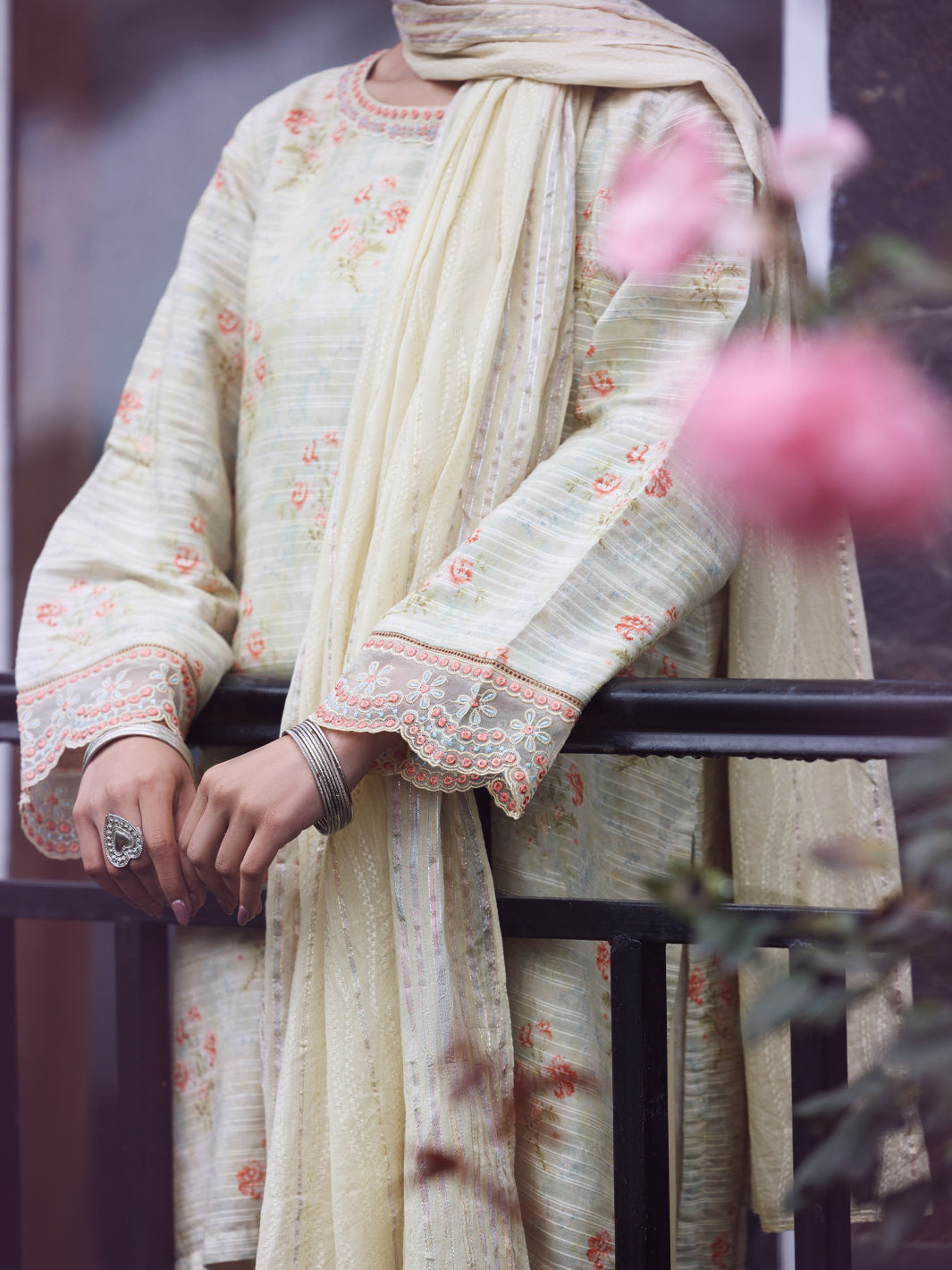 Cream Dobby 3Pc Stitched - AWP-3PS-878