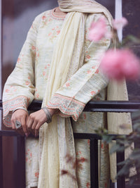 Cream Dobby 3Pc Stitched - AWP-3PS-878