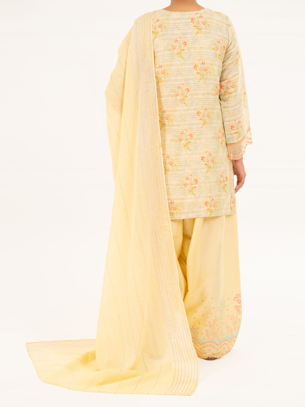 Cream Dobby 3Pc Stitched - AWP-3PS-878