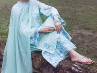 Ice Blue Dobby 3Pc Stitched - AWP-3PS-879